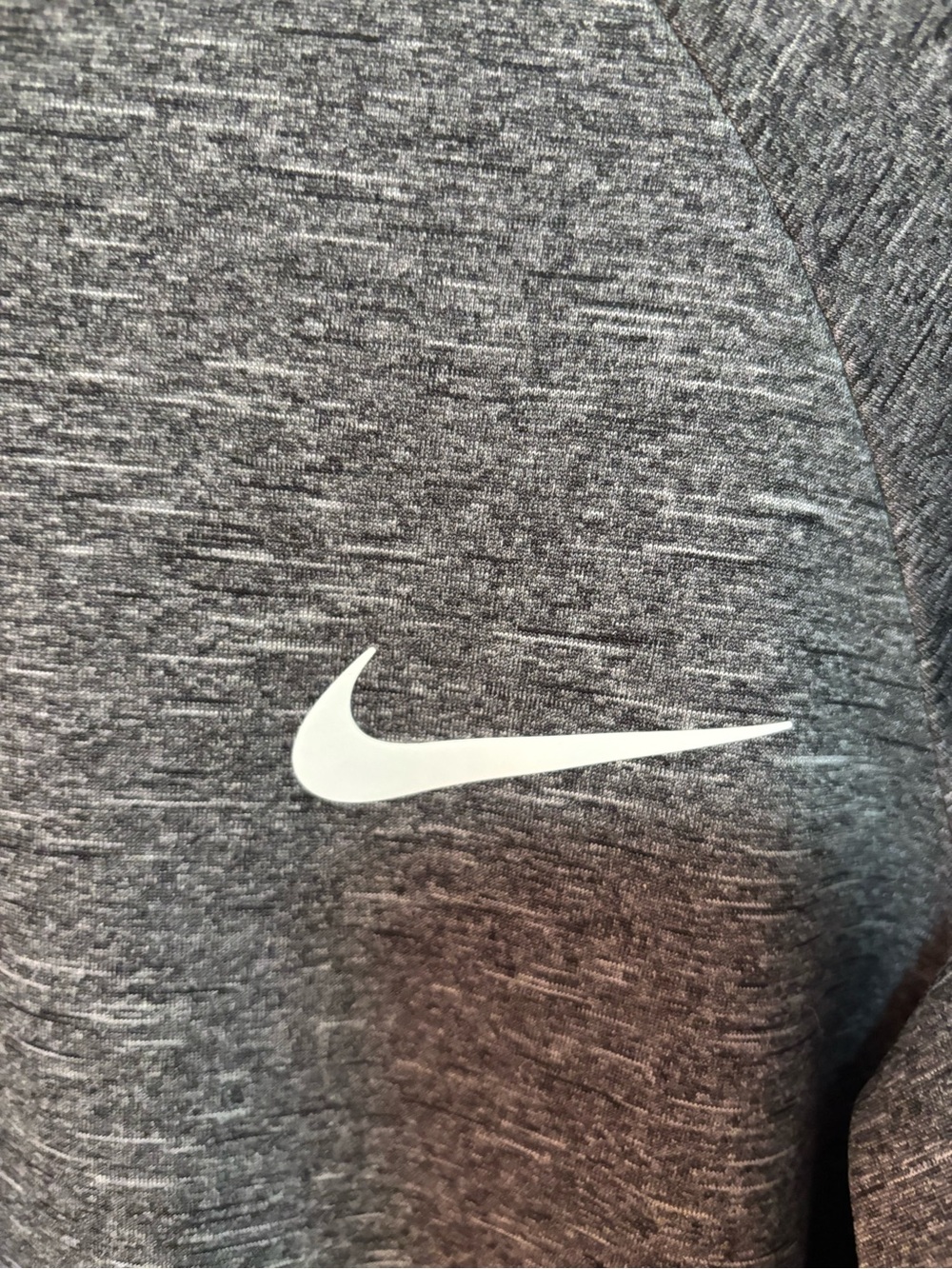 Nike Men’s Charcoal Gray Hooded Long Sleeve Shirt - Picture 3 of 5